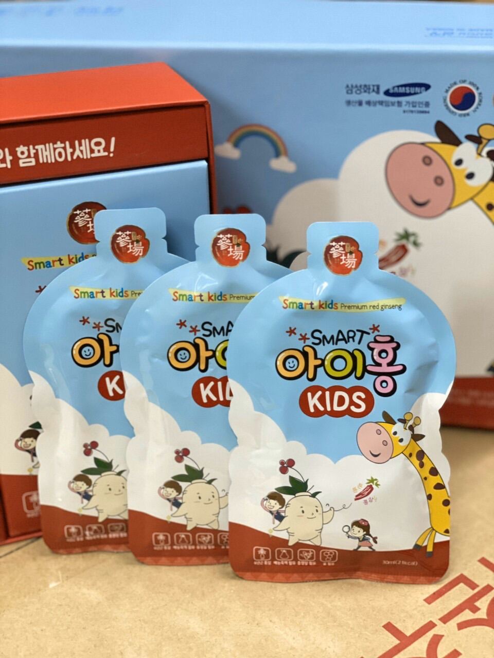 [ CHÍNH HÃNG] Hồng sâm Baby Smart Kids Hàn Quốc dạng nước hộp 30 gói x 30ml - giúp bé ăn ngon, ngủ kĩ, phát triển toàn diện, tăng cường trí nhớ