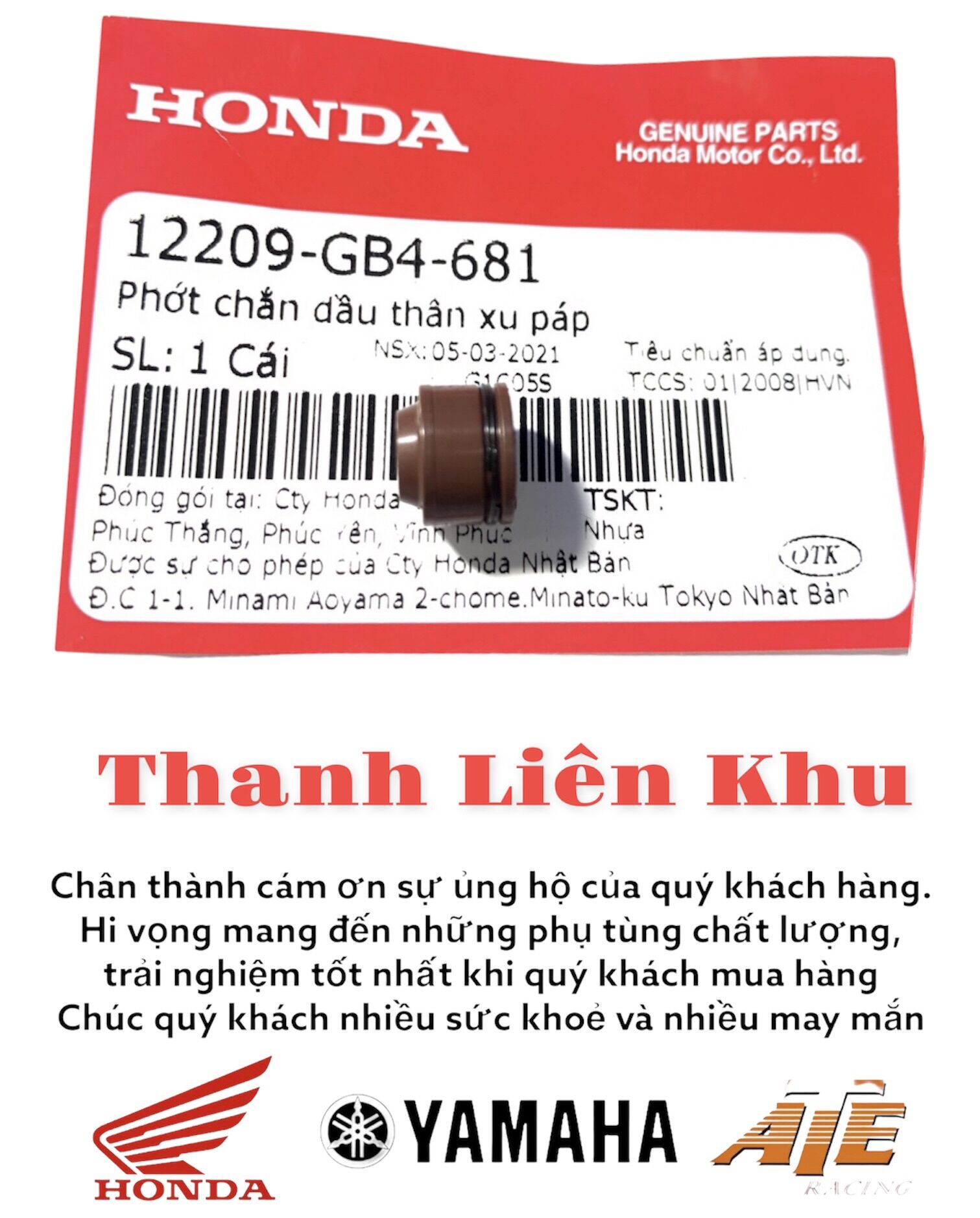 Phốt gít, phốt chắn dầu thân xú pắp honda hãng giá bán 1 cặp 2 cái