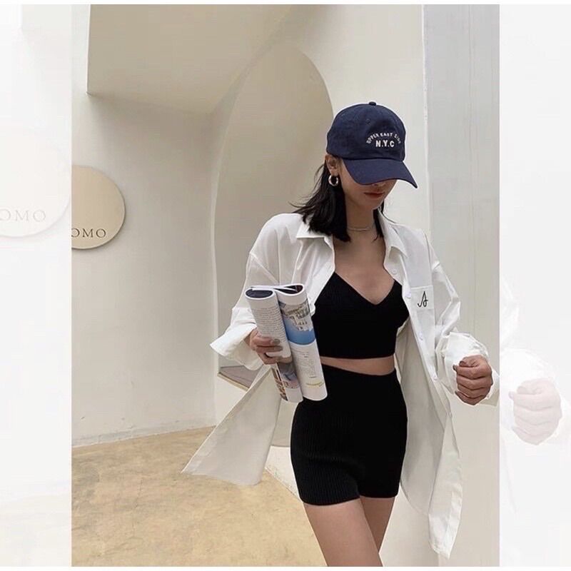 Quần đùi nữ - Knit Short Trendy chất thun dày dặn