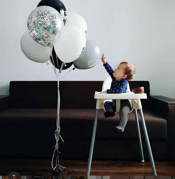 Ghế ăn dặm chính hãng Antilop IKEA màu trắng, đã kèm khay - Ghế ăn trẻ em - Ghế tập ăn
