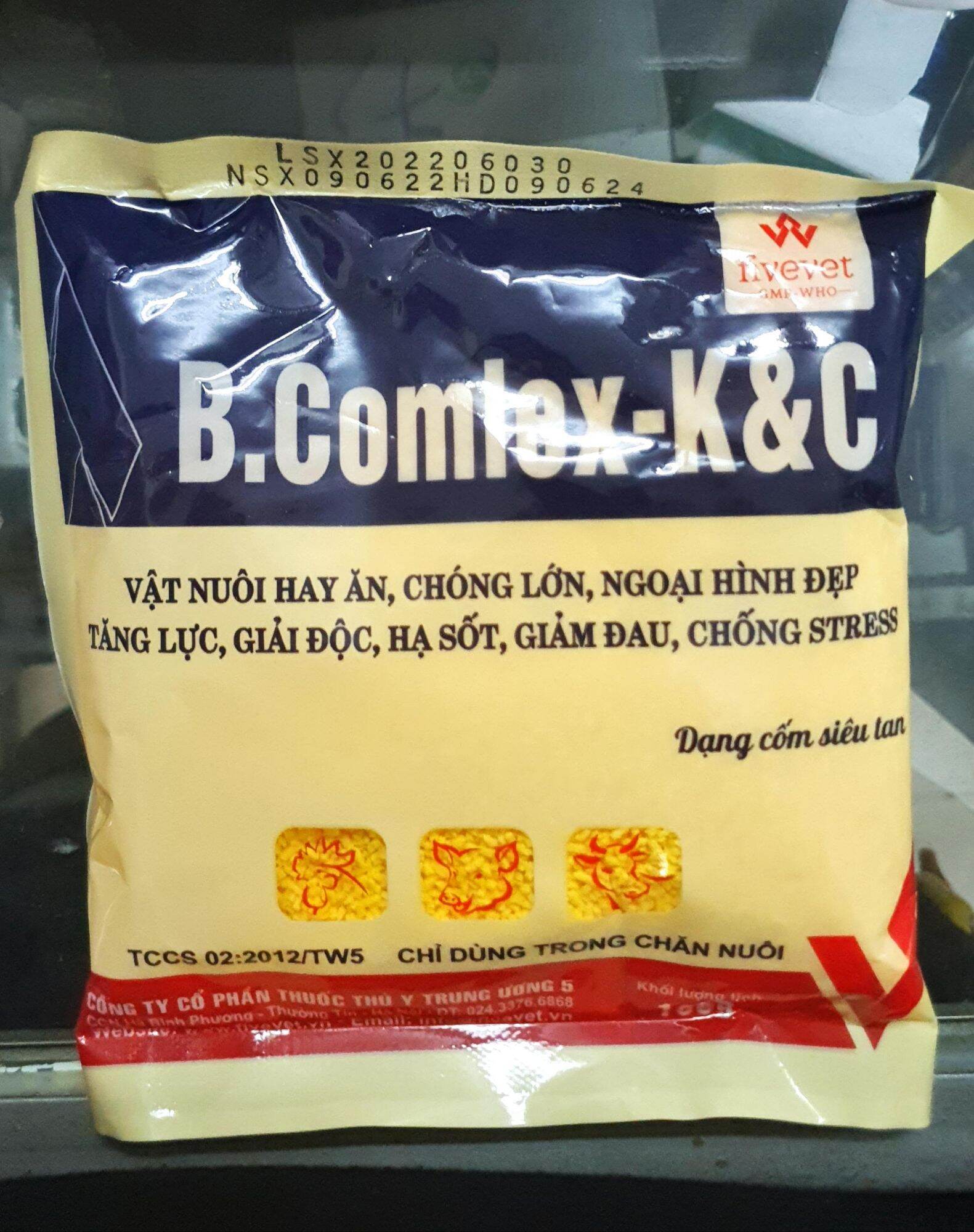 B Complex Cốm K + C - Vitamin tổng hợp dạng cốm, kích thích thèm ăn, tăng sức đề kháng gà đá, vịt, cút, chó mèo