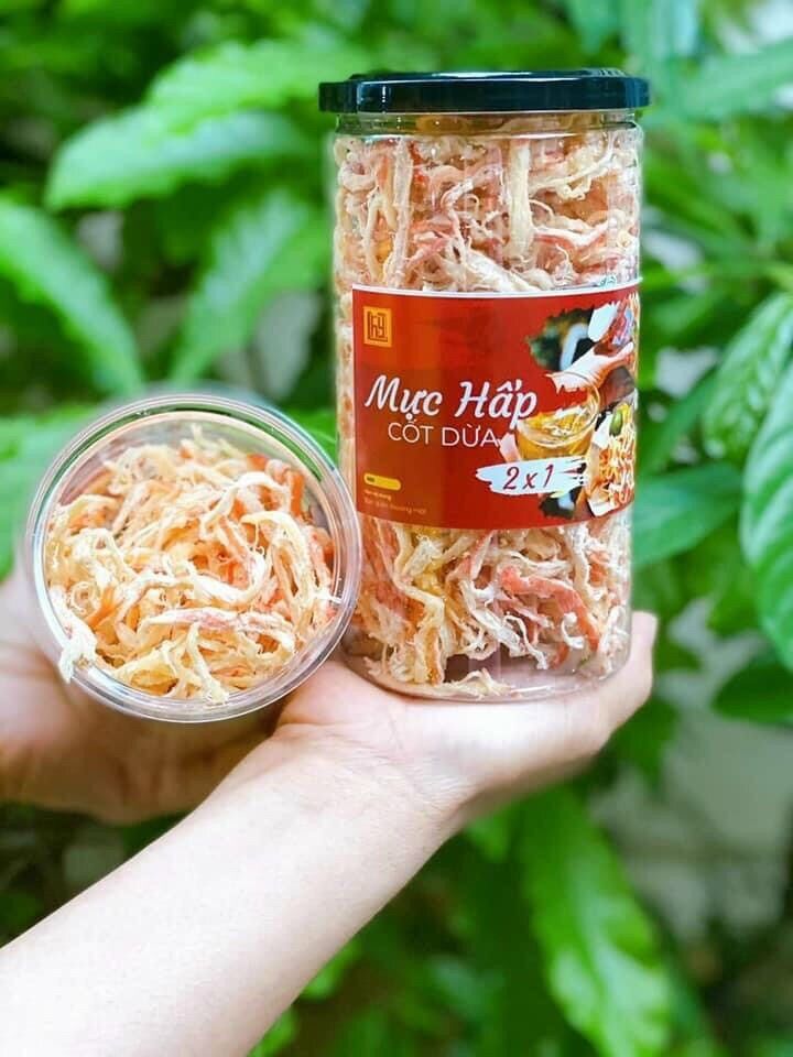 Mực hấp cốt dừa 79k/ hũ 260gr