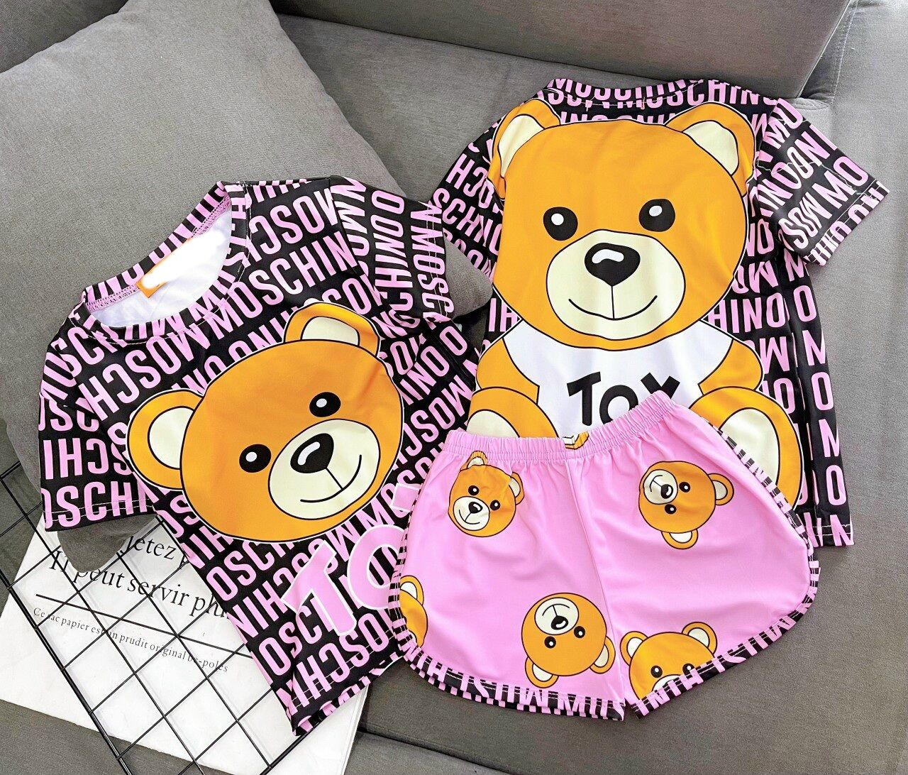Bộ  thun lạnh 3D cho bé gái