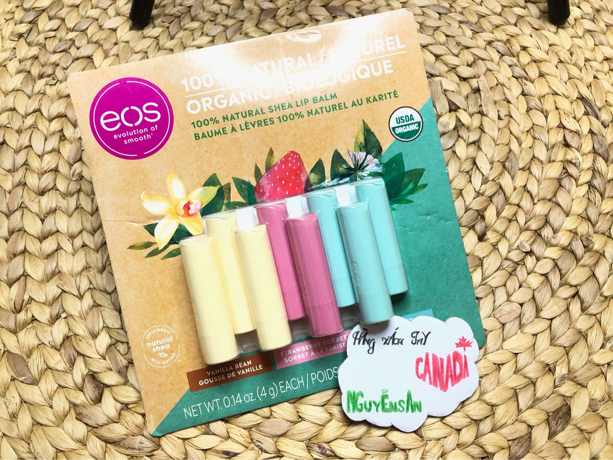 [HCM]SON dưỡng EOS (Evolution of Smooth) NATURAL Son Trứng