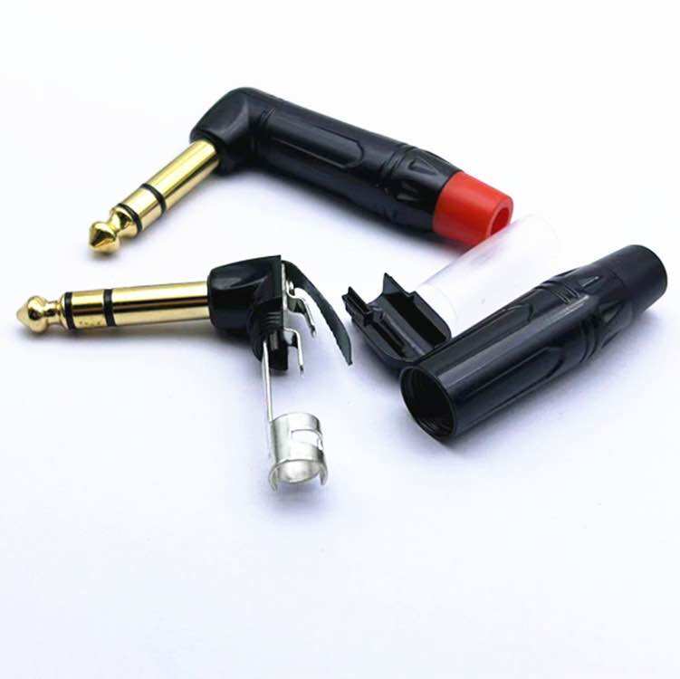 Jack hàn 6ly  Stereo bẻ góc , jack 6.5mm vuông góc