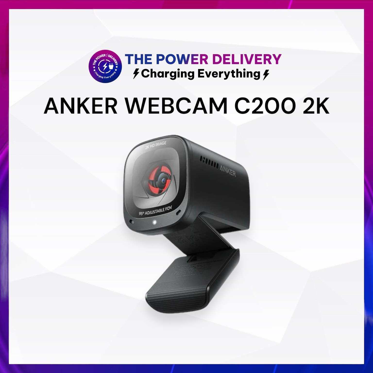 Webcam Anker PowerConf C200 2K A3369, Độ phân giải lên đến 2K, lấy nét Auto