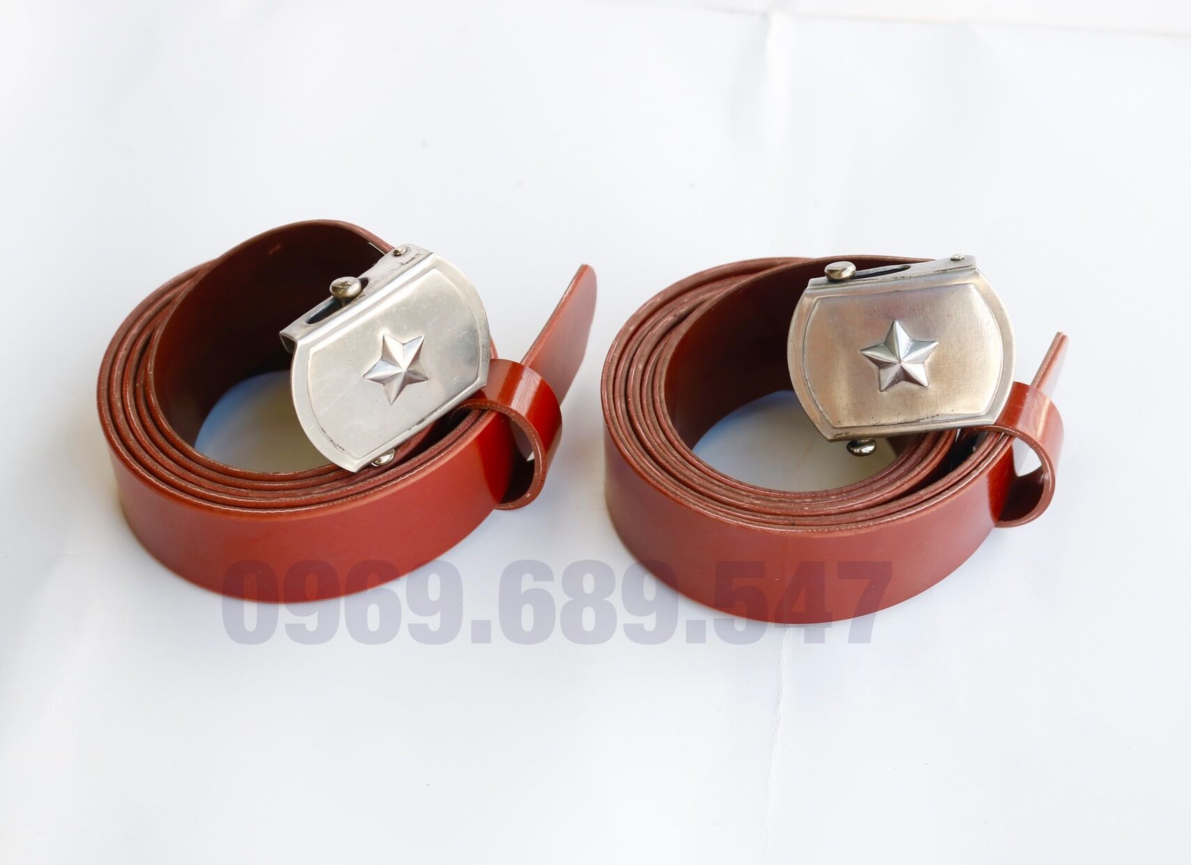 [HCM]BỘ 2 DÂY LƯNG LÍNH ĐỎ