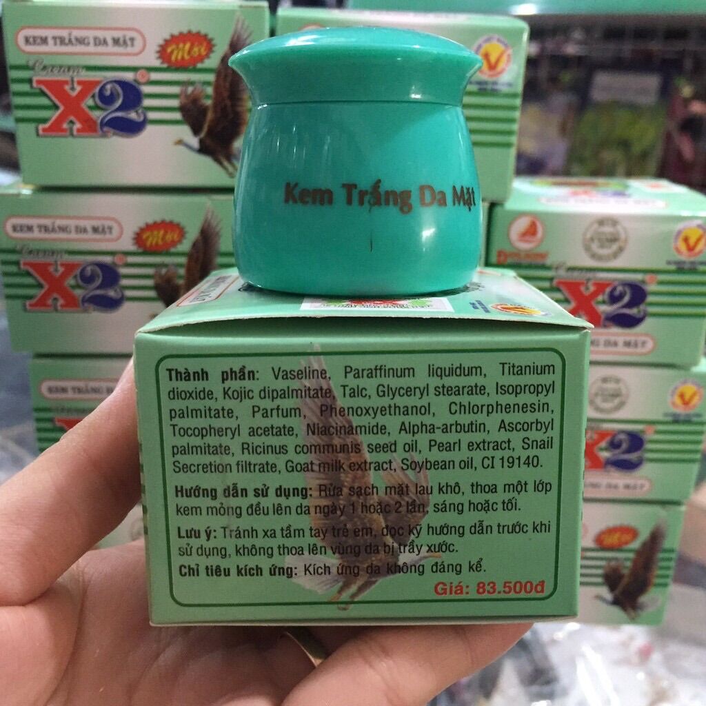 Kem X2 trắng da mặt 12g