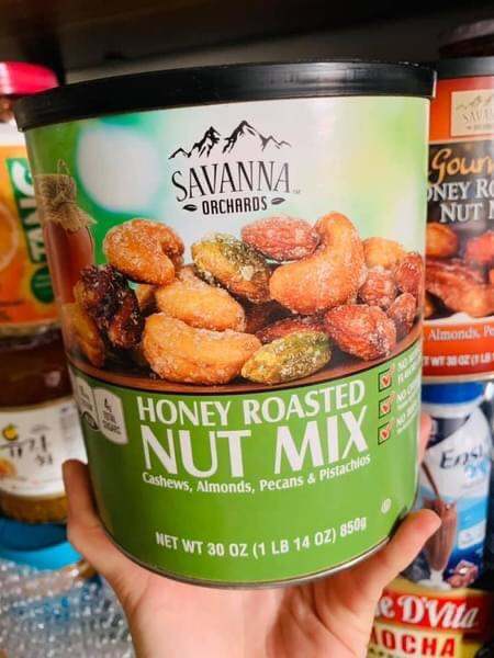 Hạt hỗn hợp tẩm mật ong Savanna Orchards Honey Roasted Nut Mix