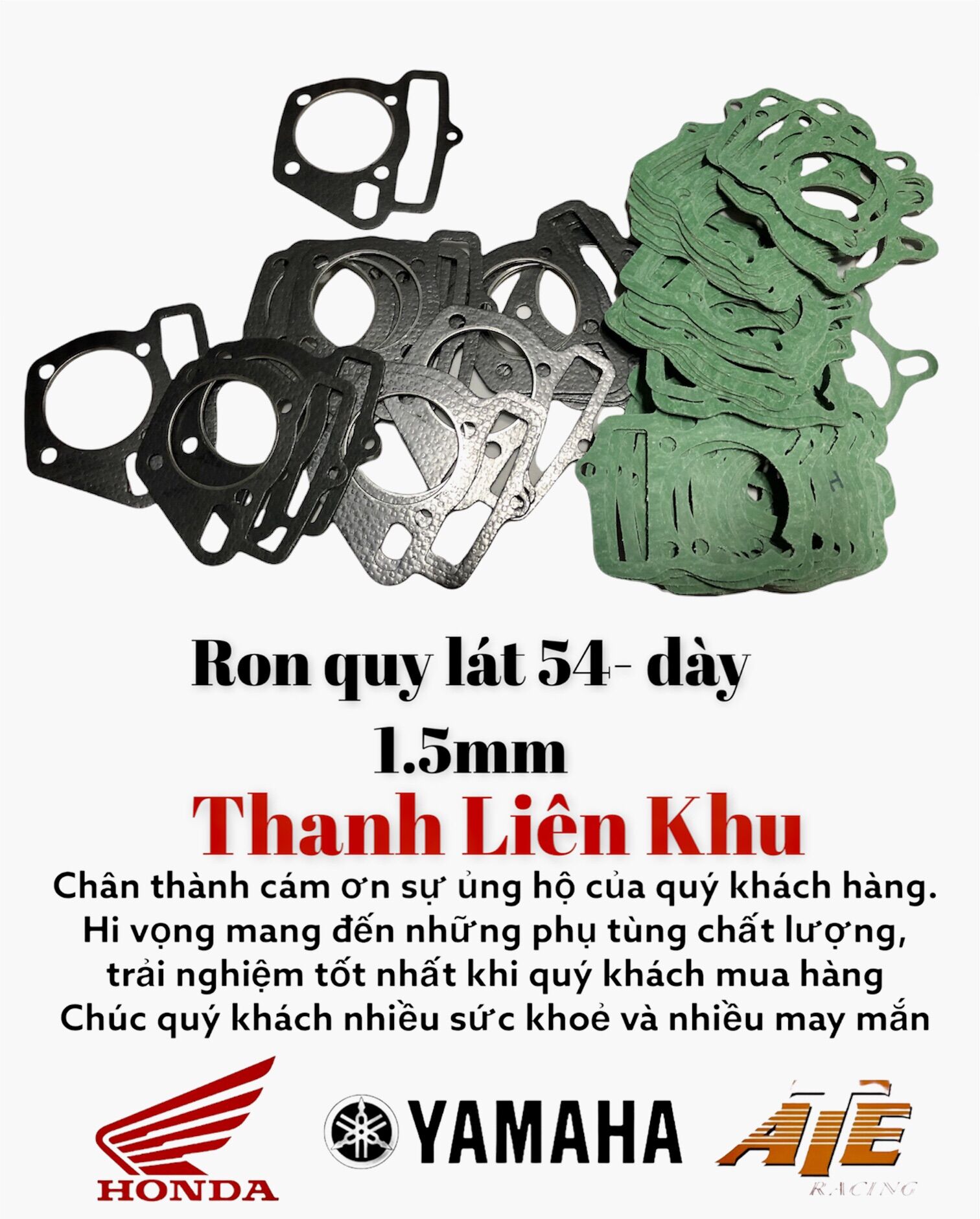 Ron Quy Lát 54mm dày 1.5mm ( tặng kèm ron chân lòng)