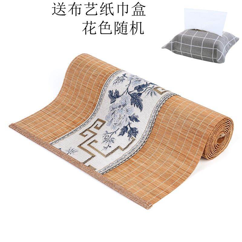 Khăn trải bàn trà vải nghệ thuật thêu cổ điển lót trà phong cách trung quốc chiếu trúc khăn trải bàn trà thiền phong cách trung quốc khăn trải bàn kệ tivi