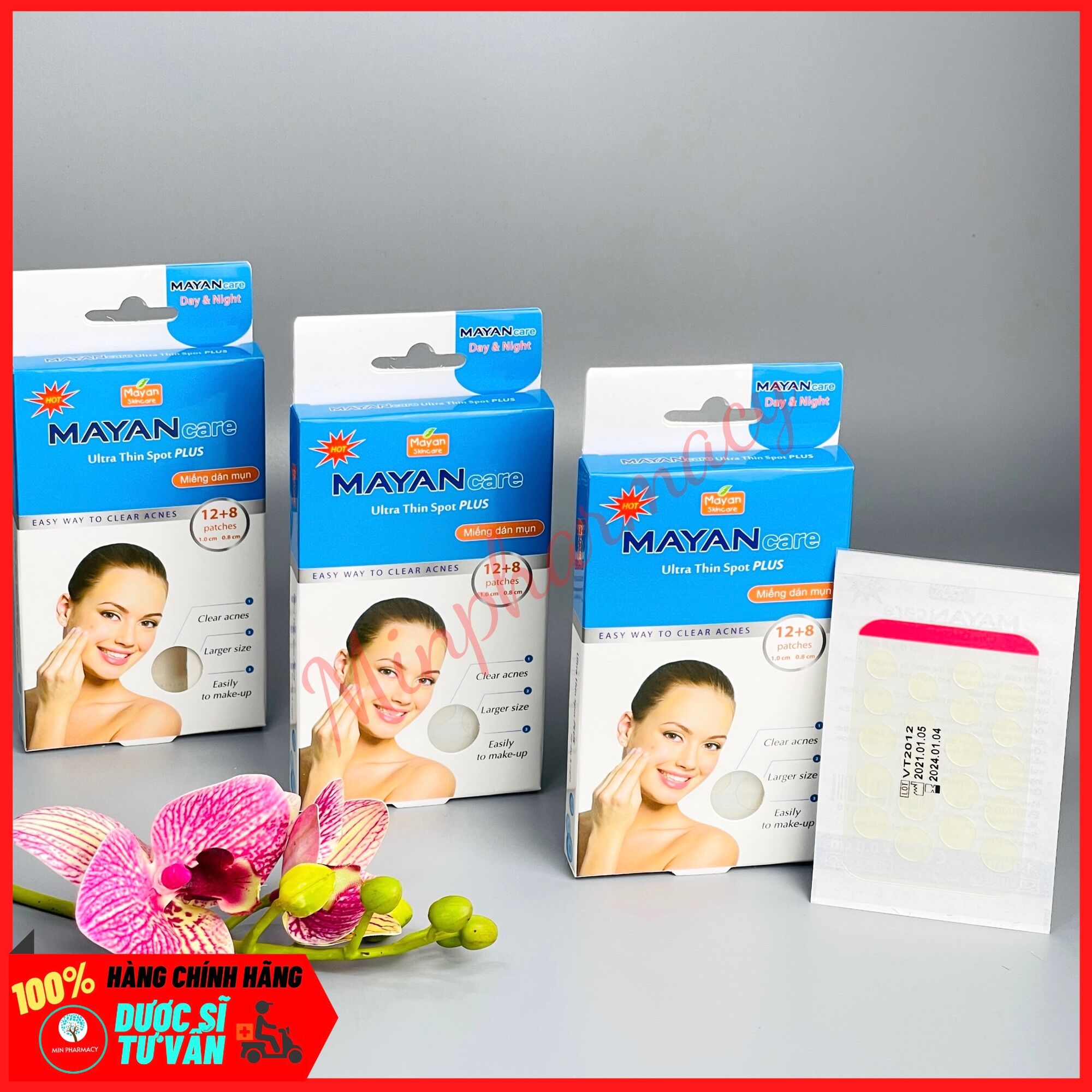 Miếng dán mụn Mayan Care Ultra Thin Spot PLUS 20 miếng - Minpharmacy