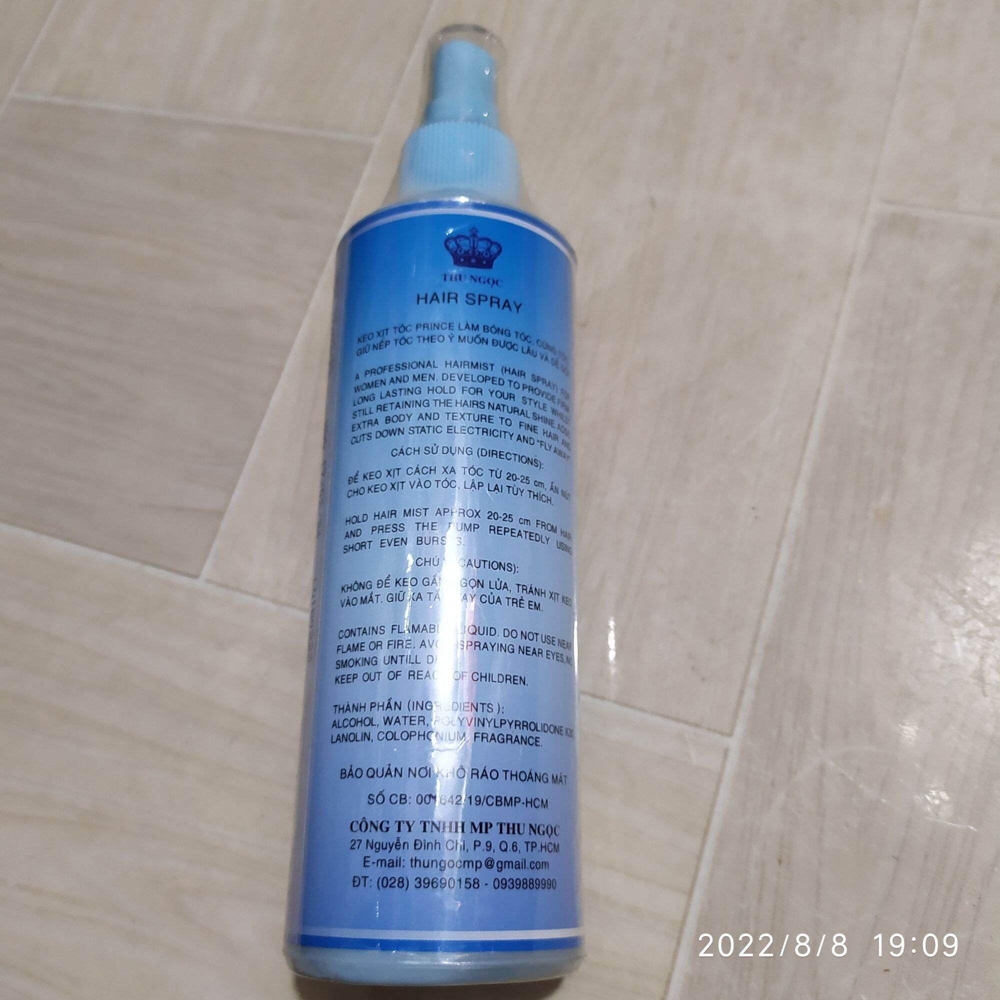 KEO XỊT TÓC PRINCE SÀI GÒN 270ml (Chai lớn)