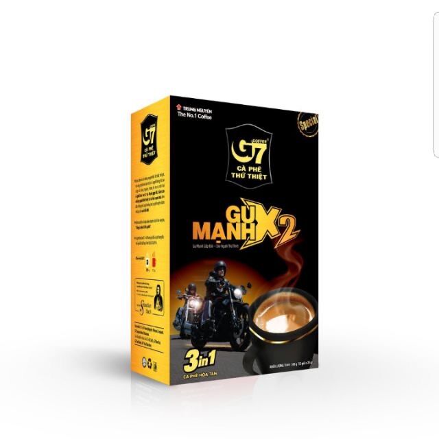 Cà phê sữa hoà tan g7 3in1 gu mạnh x2 trung nguyên legend