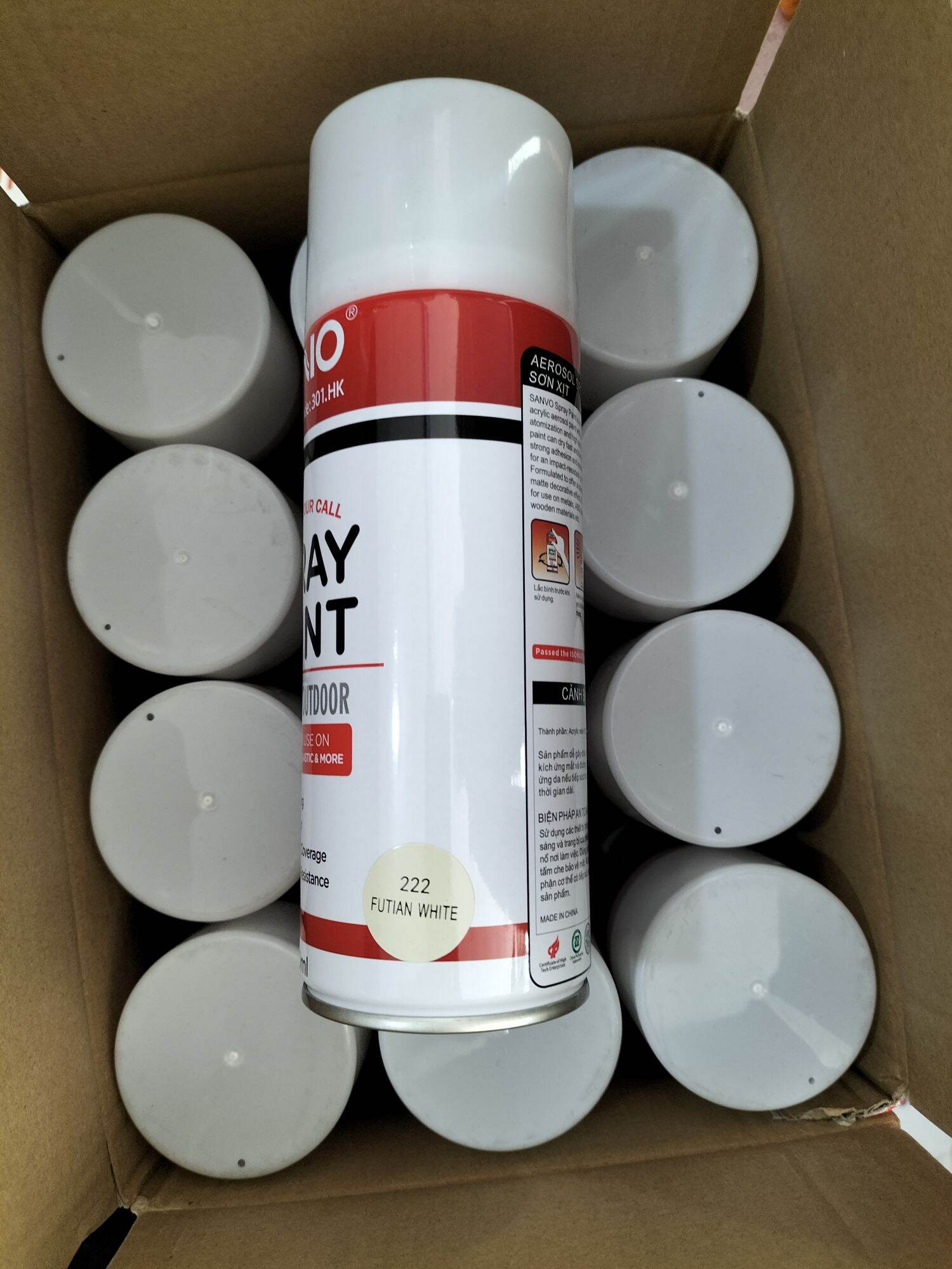 sơn xịt sano cao cấp 222 4800ml (12 lon)