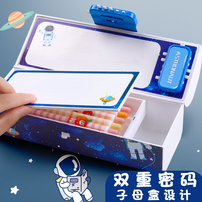 Hộp Văn Phòng Phẩm Khóa Mật Khẩu Xách Tay Hộp Bút Mật Khẩu Mẫu Giáo Trẻ Em Học Sinh Tiểu Học Sức Chứa Lớn Đa Chức Năng Hộp Đựng Nữ