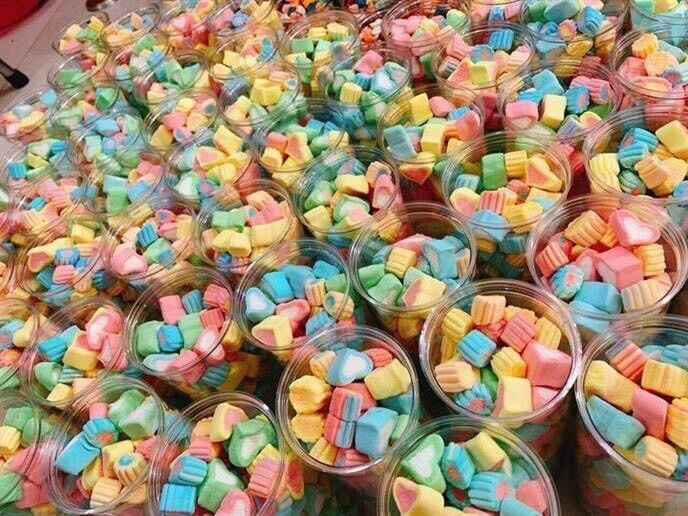 Kẹo bông marshmallow mix sẵn hủ 250gr