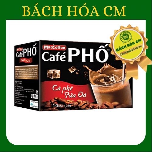 Cà phê sữa đá maccoffee café phố 240g