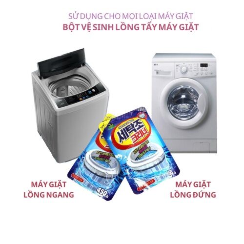 BỘT TẨY VỆ SINH MÁY GIẶT LỒNG ĐỨNG VÀ LỒNG NGANG