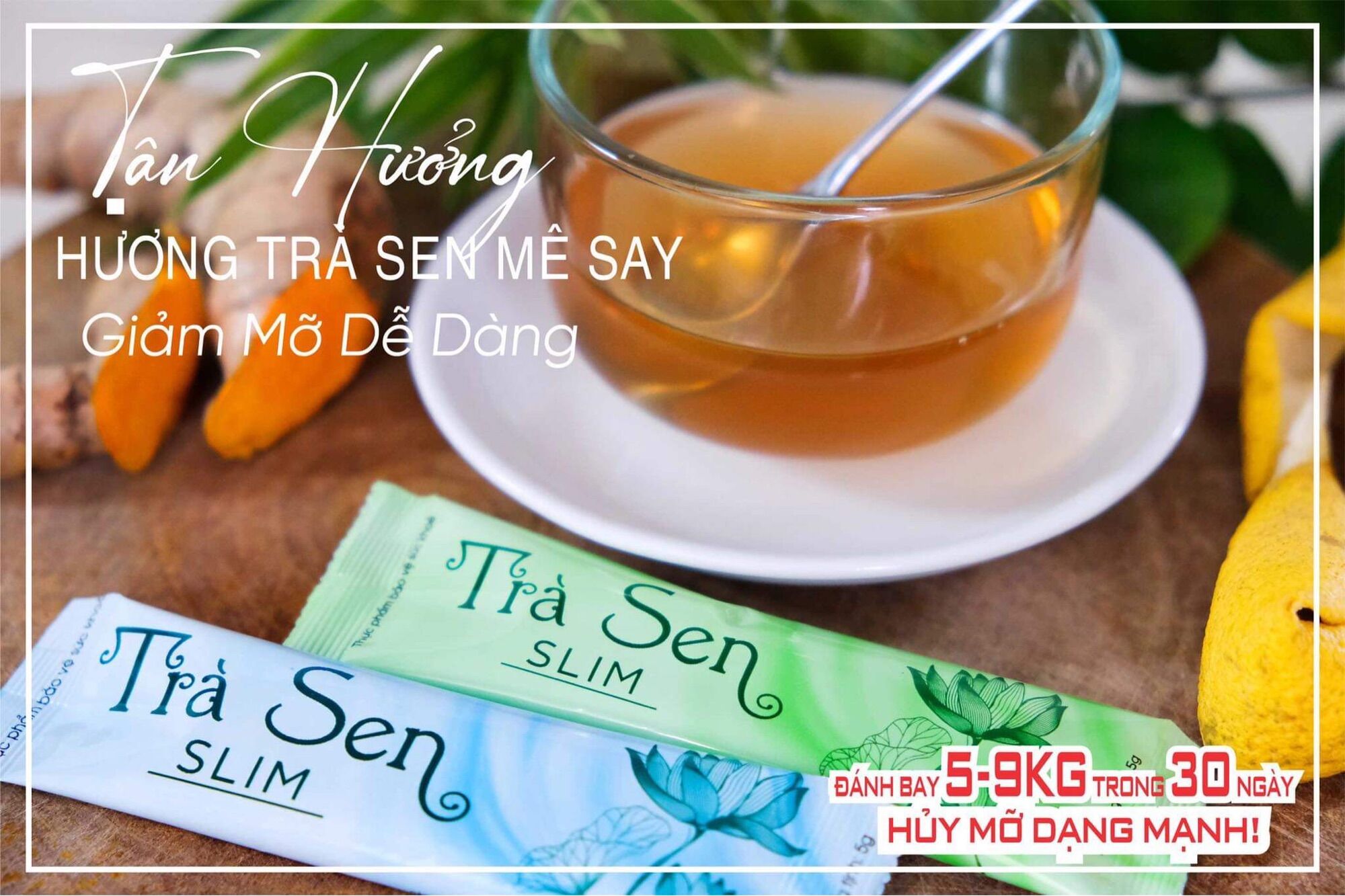 [ Chính hãng] Trà sen slim giảm cân an toàn 30 gói