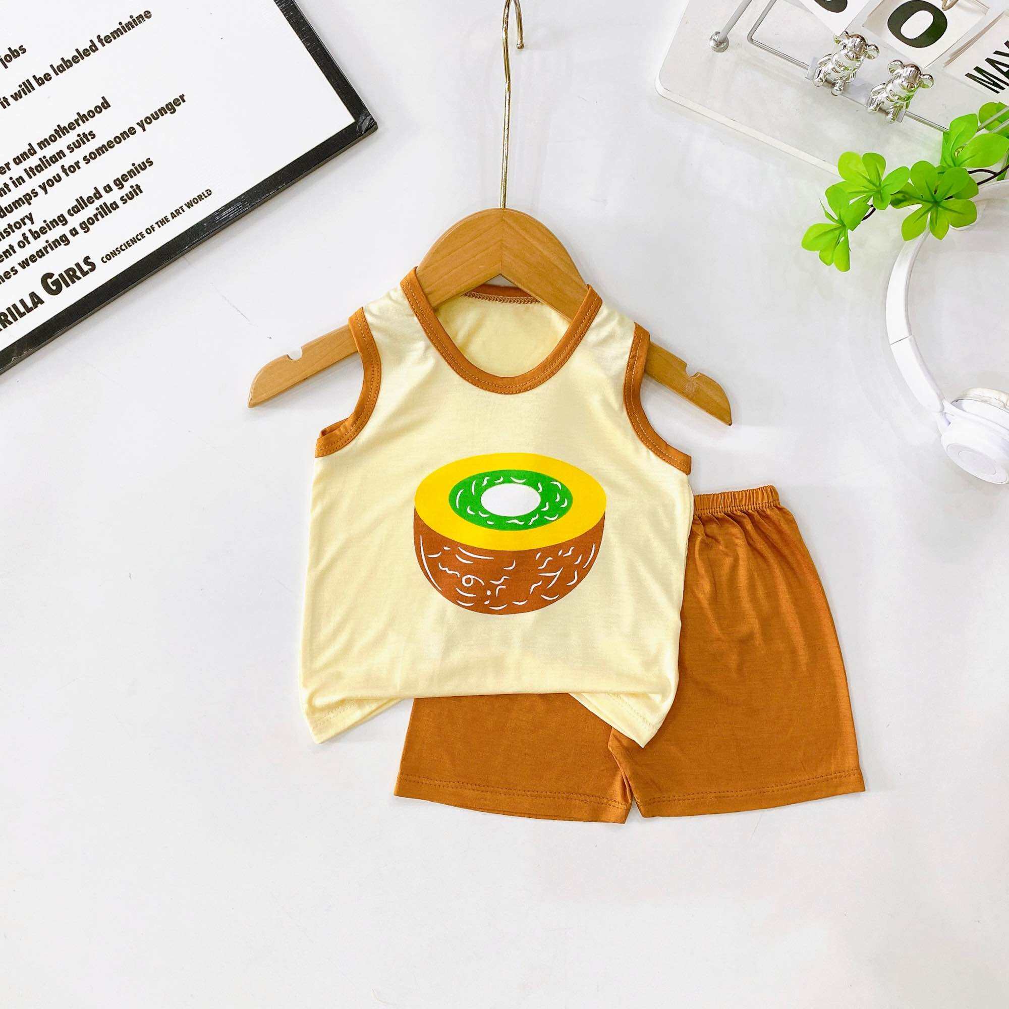 [Tặng lồng đèn trung thu với đơn 150k] {SALE chọn màu} Bo Thun lạnh minkymom in hình trái cây, nước ngọt, hình con vật vải đẹp