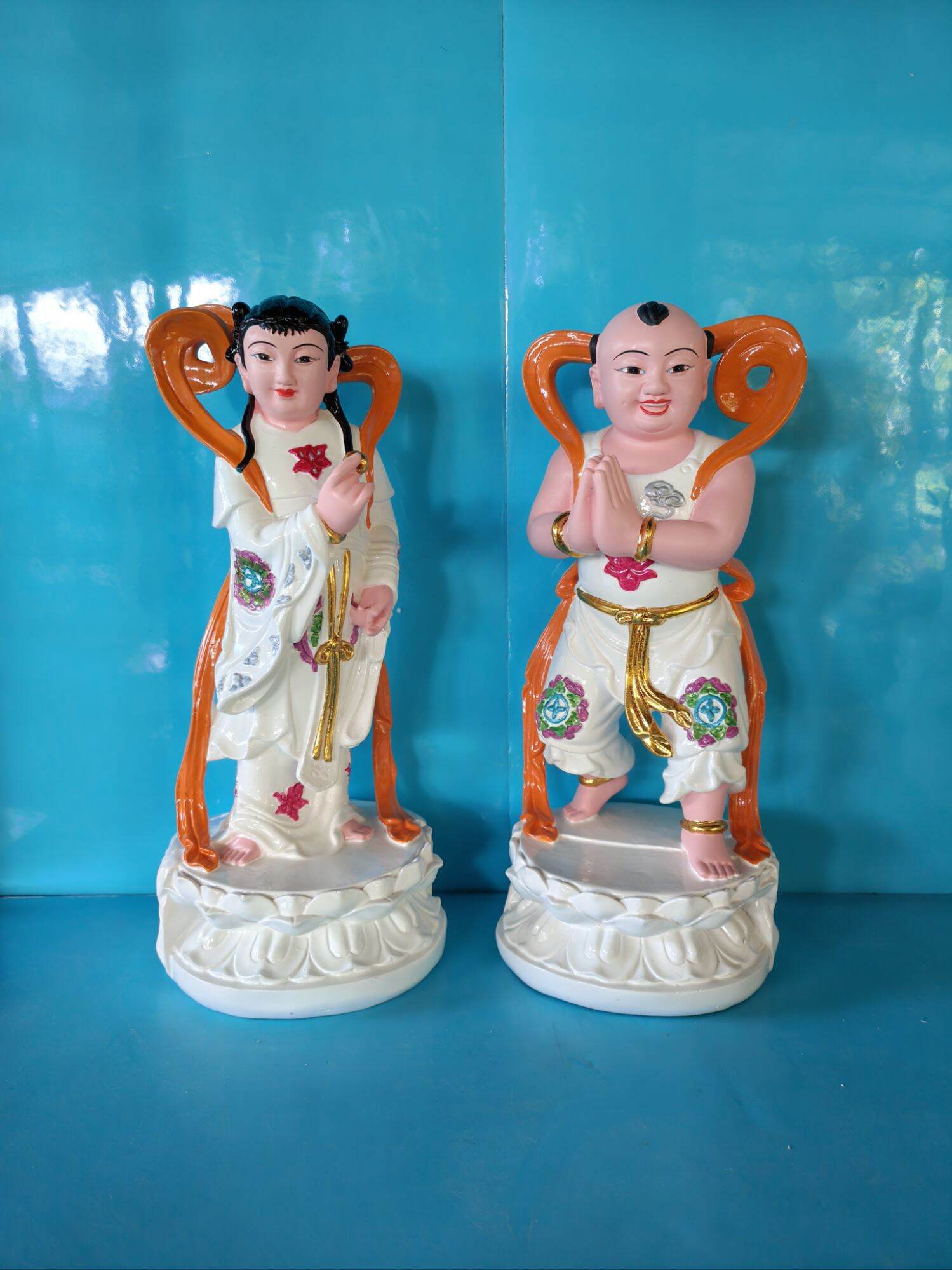 Tượng Quan Âm Bồ Tát, Tiên Đồng Ngọc Nữ cao 30cm