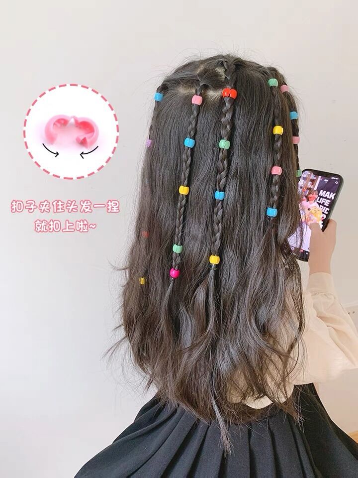 set kẹp bín tóc 2 kiểu 50 cái dễ thương cho bé gái