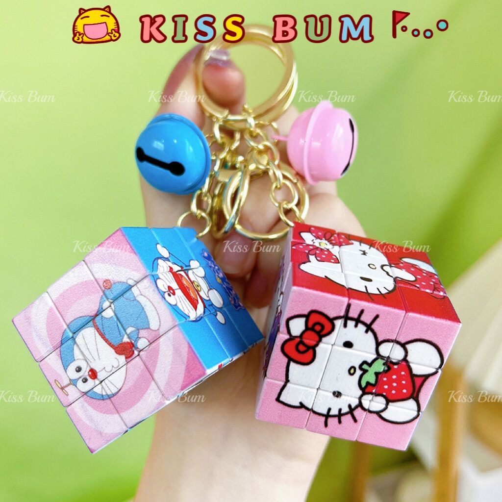 Móc khóa rubik Doremon Hello Kitty