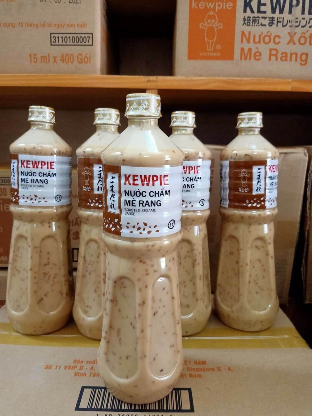 Nước chấm mè rang kewpie 1l ăn rong nho, salad,đồ nướng, healthy