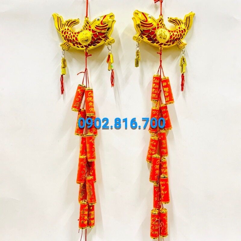 1 cặp Dây phao cá vàng treo trang trí tết