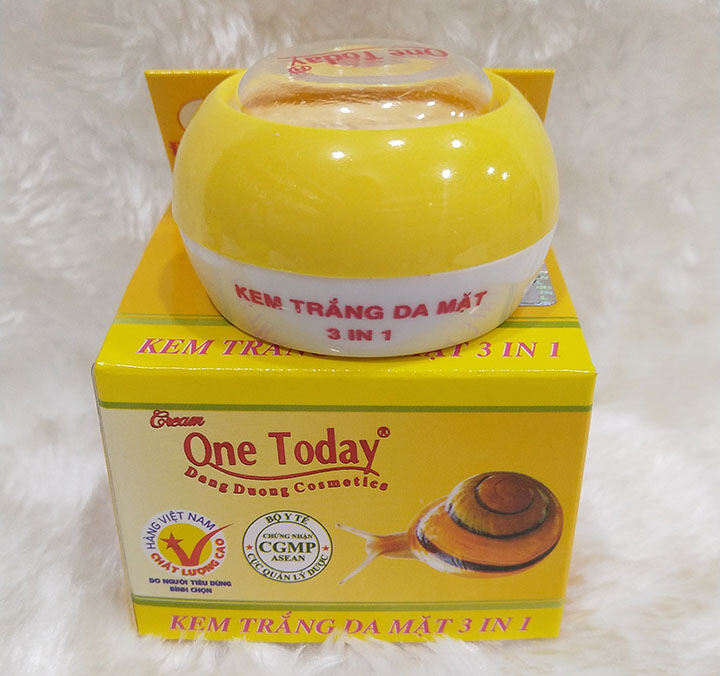 Kem ốc sên one today dưỡng trắng da mặt 3in1