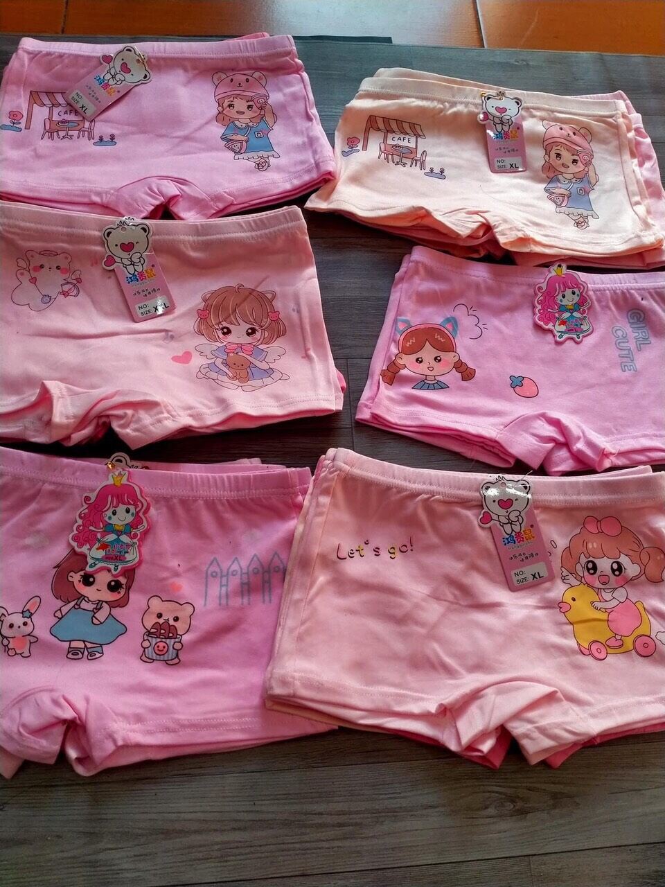 Quần chip đùi bé gái hình dễ thương [10-30kg] (inbox để chọn mẫu) (HK012)