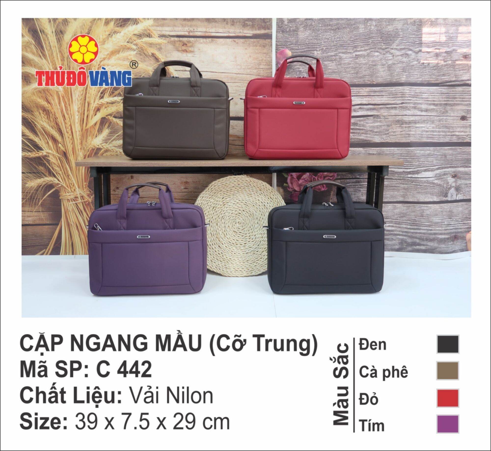Cặp ngang màu Thủ Đô Vàng ( Cỡ trung) ---- Mã SP: C42