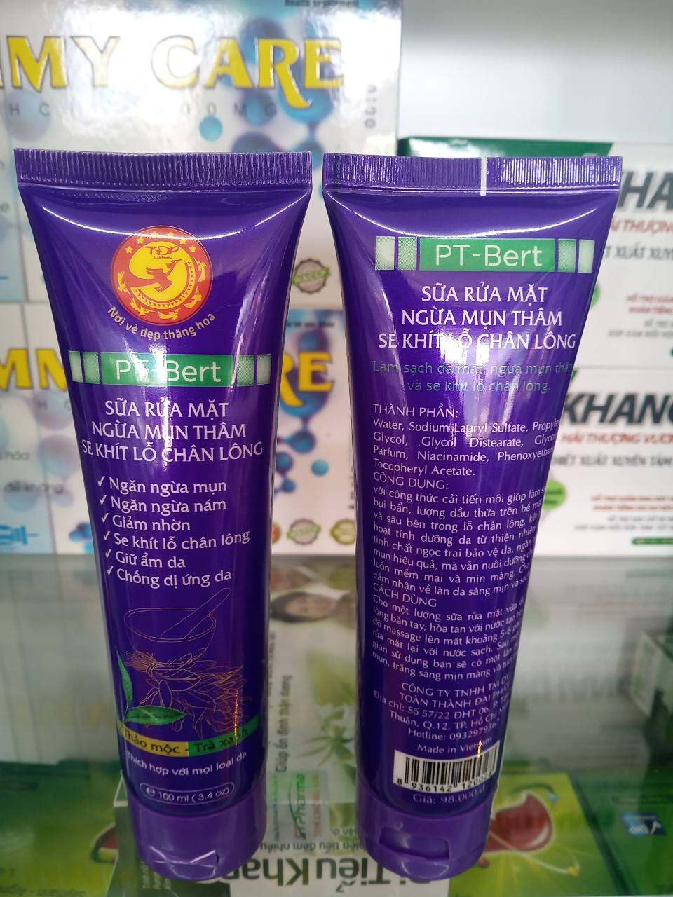 sữa rửa mặt pt bert thảo mộc trà xanh