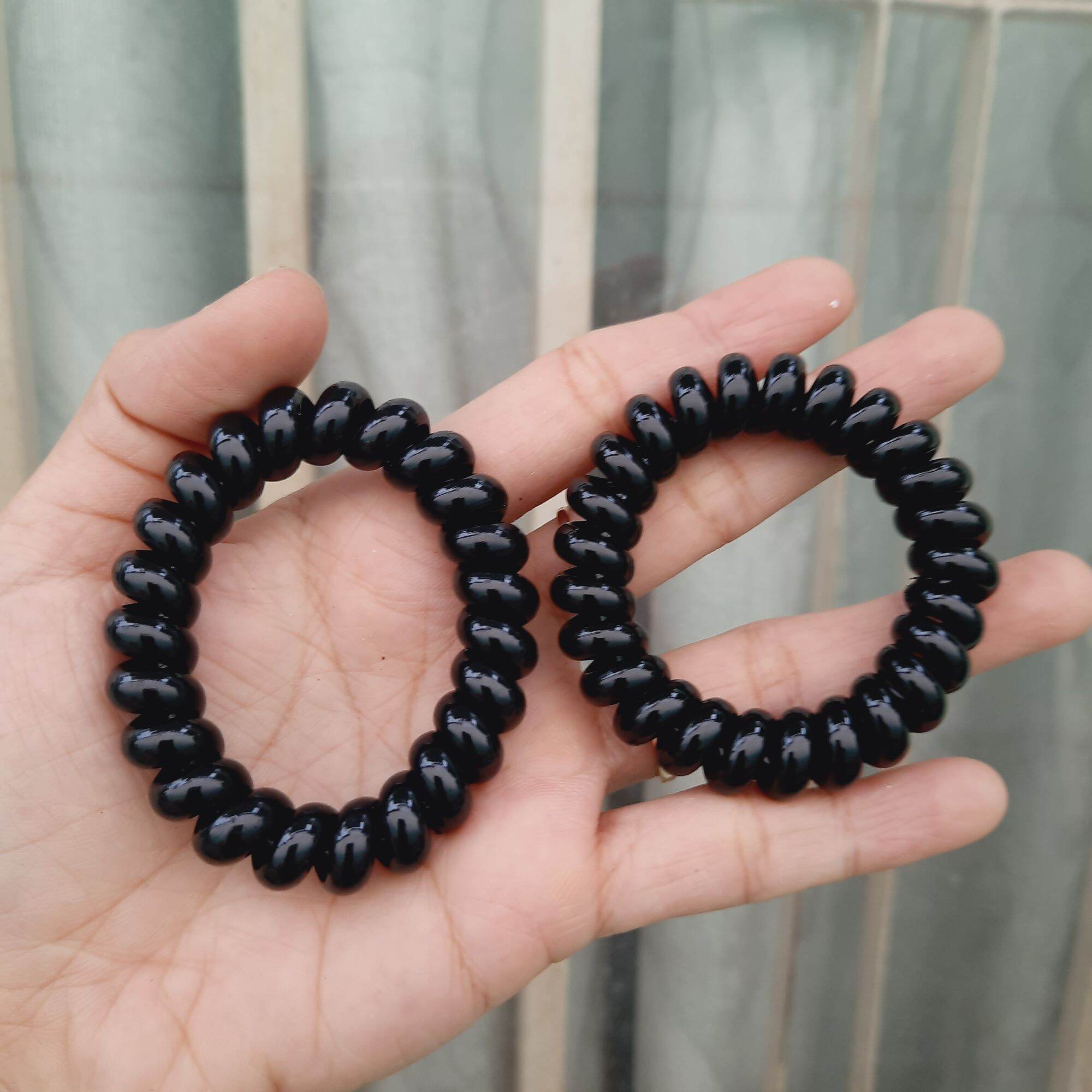 Túi 10 Lò xo cột tóc màu đen (cở to 5cm)