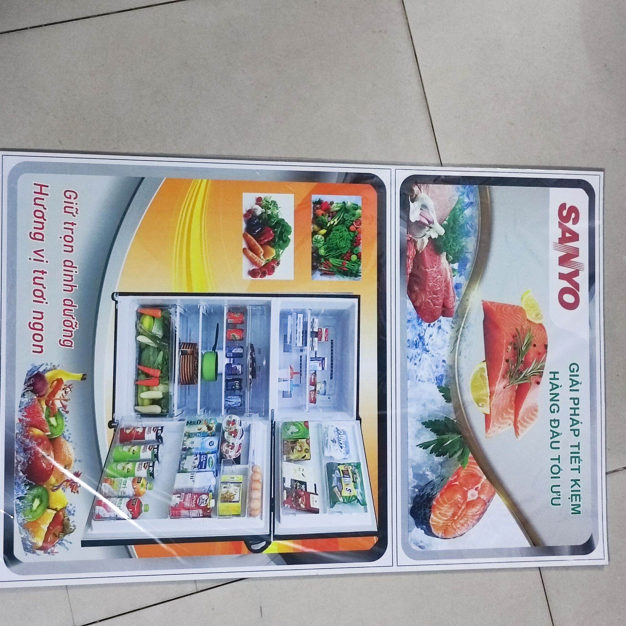 tem dán tủ lạnh Sanyo