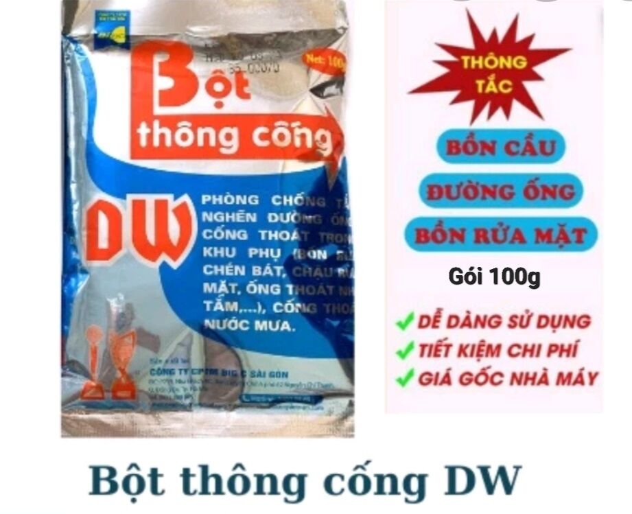 Bột thông cống dw cực mạnh 100g chính hãng cty
