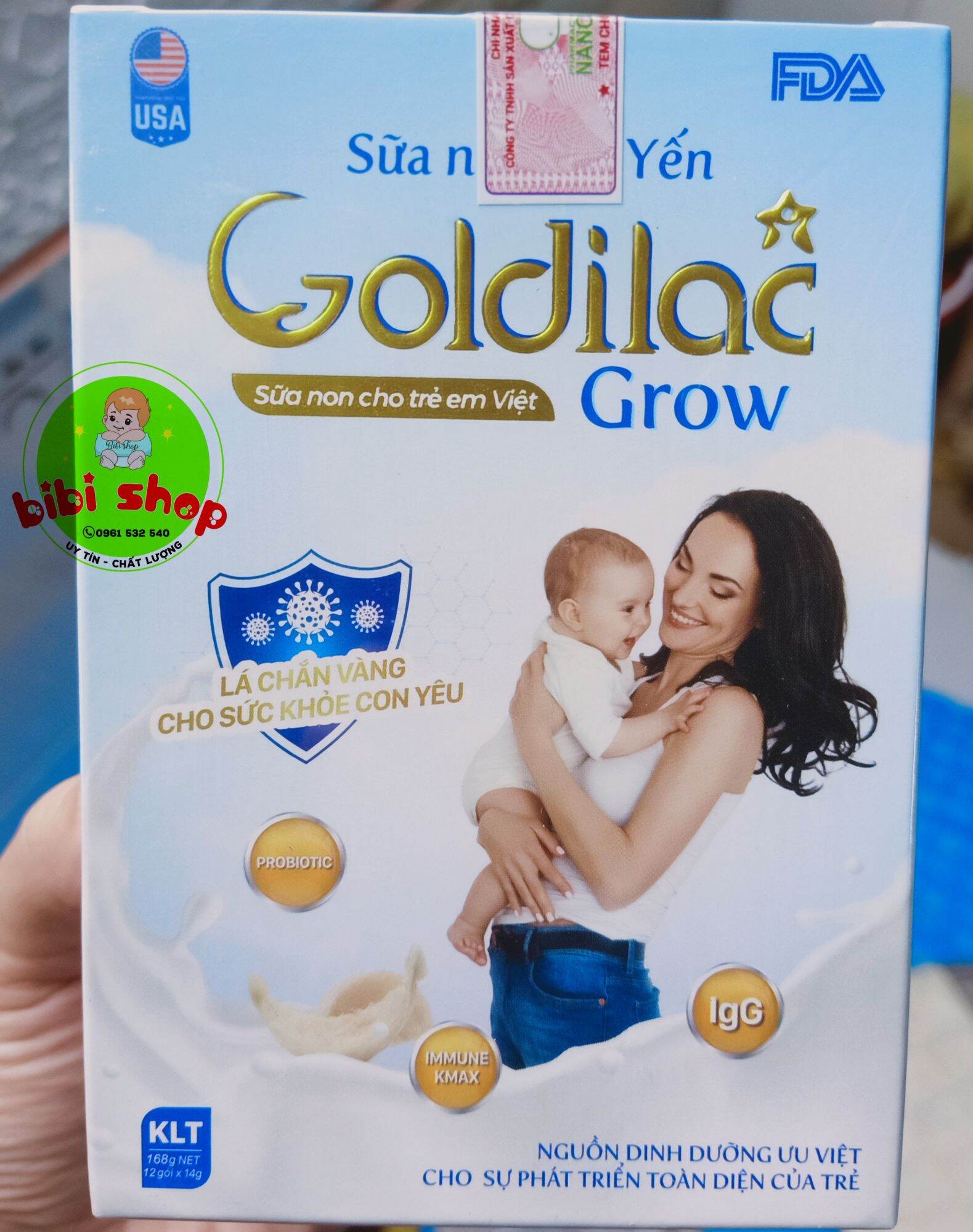 Sữa non Glodilac Grow sữa non tổ yến 12 gói