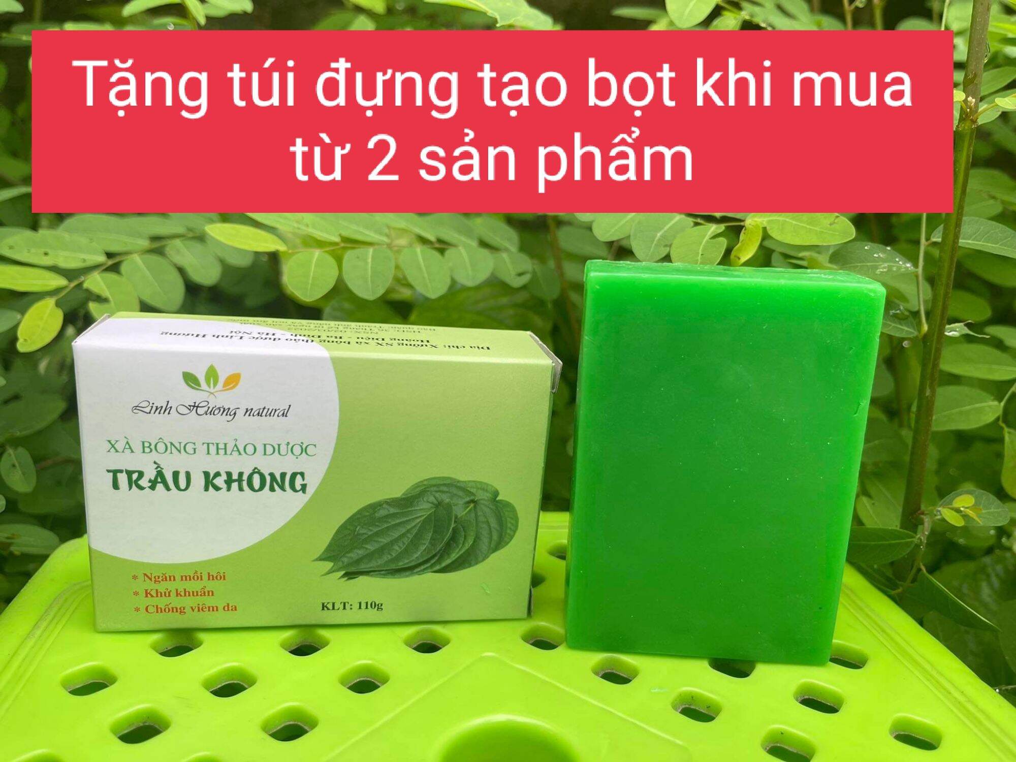 xà bông trầu không - Giảm viêm da, viêm da cơ địa, an toàn cho trẻ trên 6 tuổi.