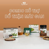 Combo Bổ thận Mát gan (1 Trà cỏ mực đậu đen túi lọc 80g 1 Gạo lứt đậu đen lá dứa rang 250g 1 Trà khổ qua túi lọc 40g)