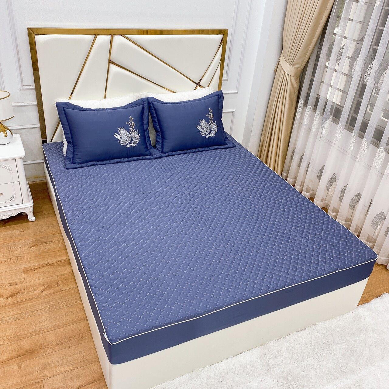 Ga phi lụa chun trần tặng kèm 2 vỏ gối đầu