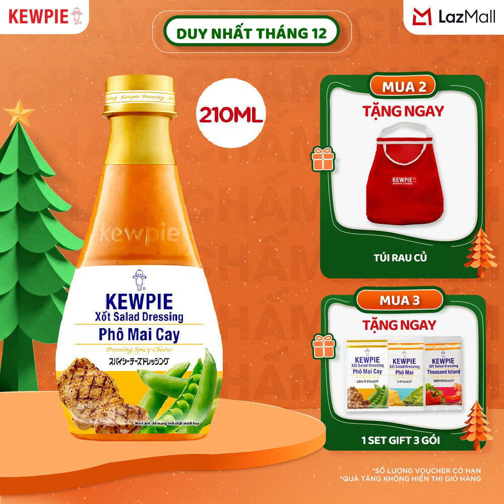  Xốt Salad Dressing Phô Mai Cay Kewpie 210ml 