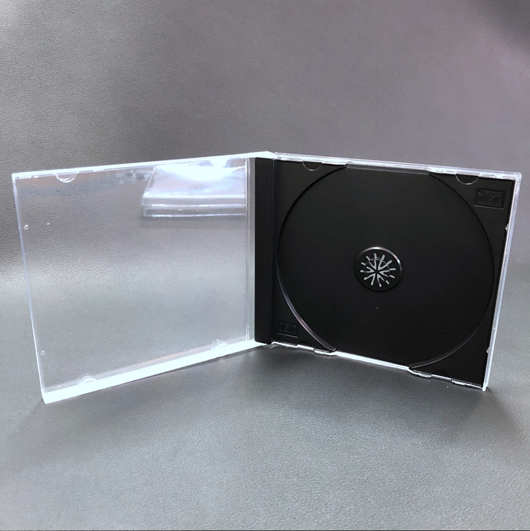 100G Black Background CD Storage Box 100 Mu Single) CD Square Box CD Box Transparent Black Background Single-Sided CD Storage Box Disc Shell