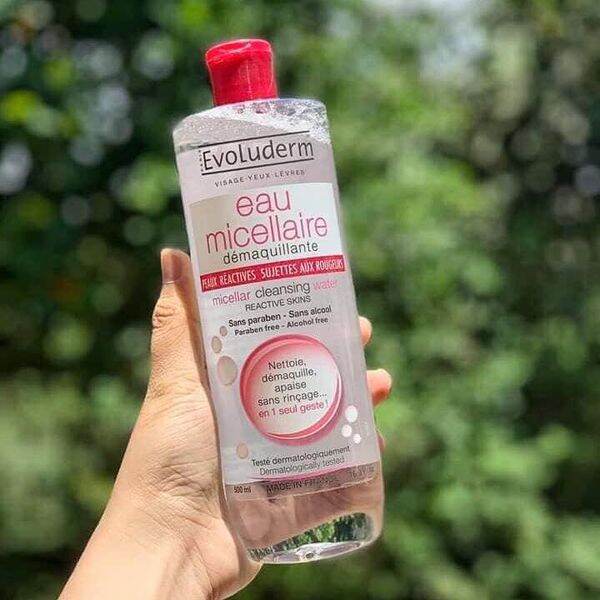 Tẩy trang evoluderm_màu đỏ (da nhạy cảm)