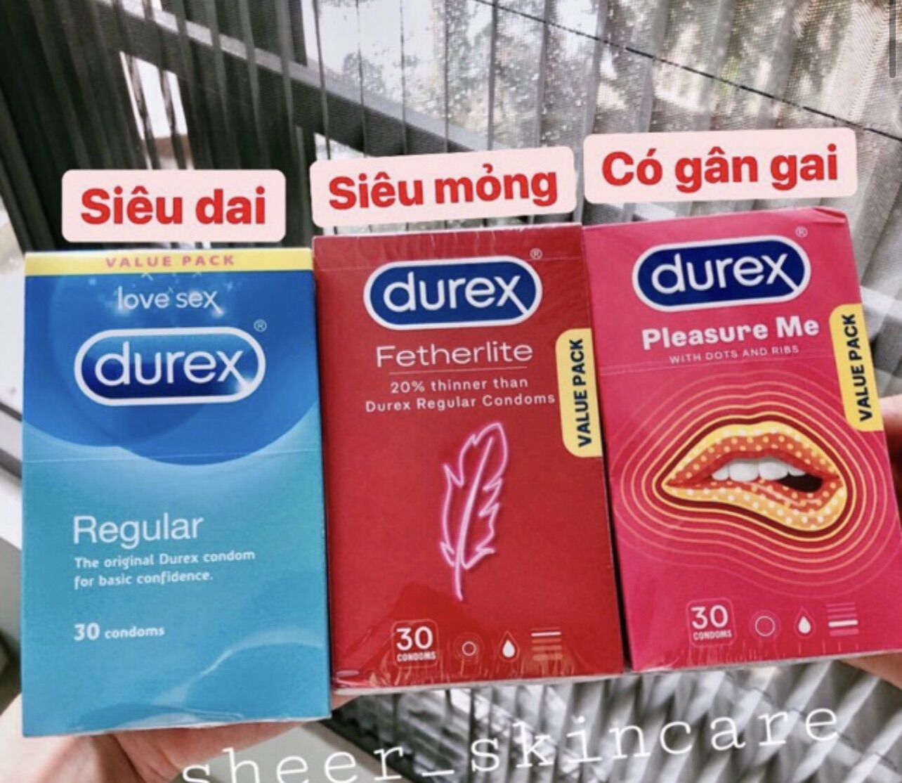 [BILL ÚC] Bao cao su Durex Fetherlite siêu mỏng mẫu mới nhất