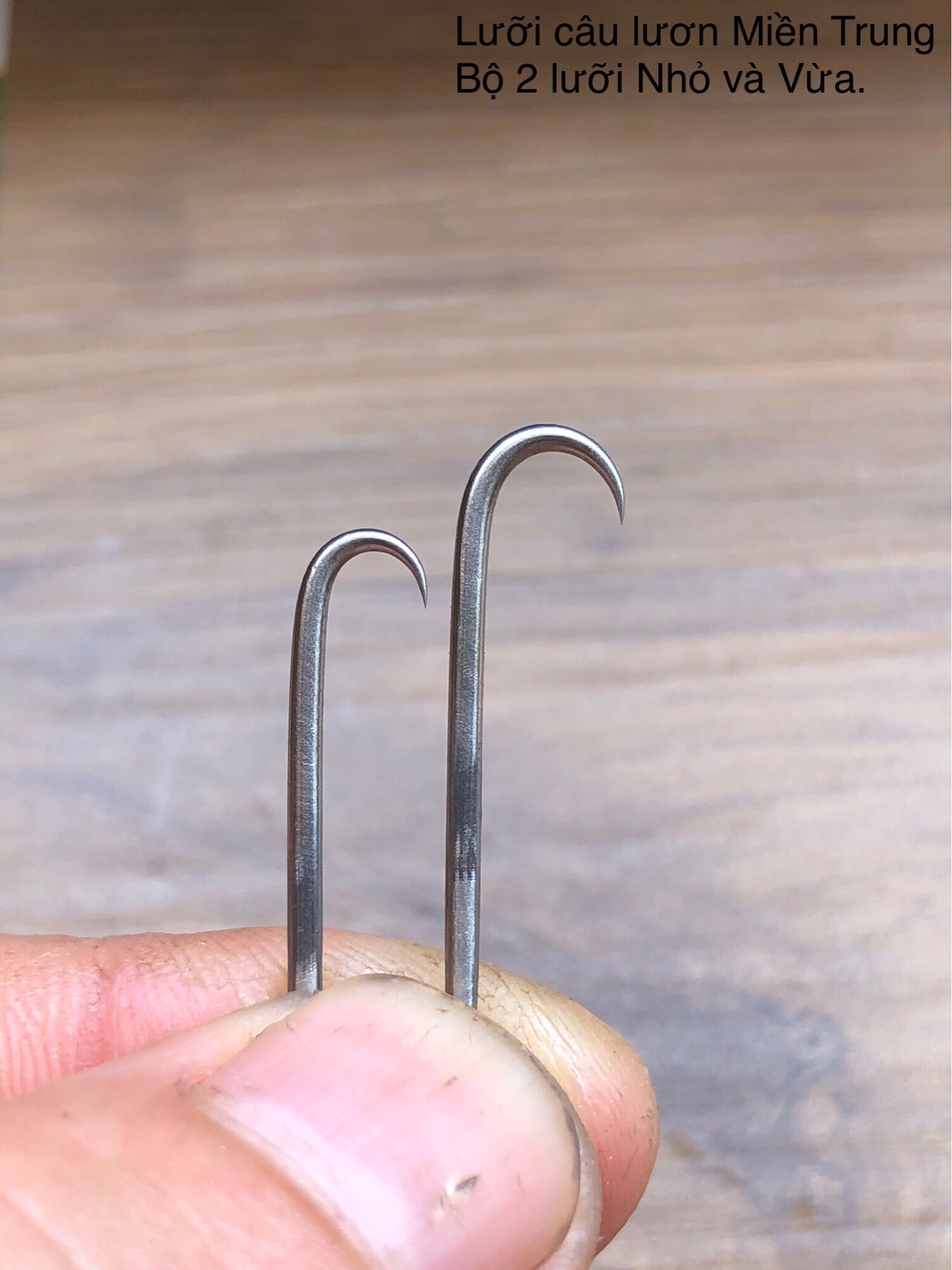 Lưỡi Câu Lươn. Combo 2 Lưỡi NHỎ và VỪA.