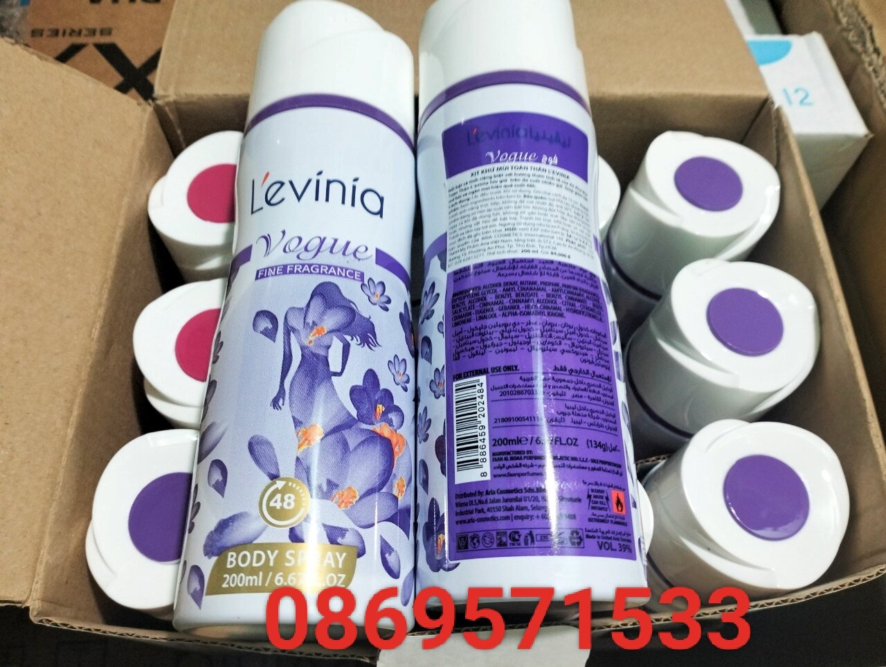Xịt khử mùi levinia tím L'evinia