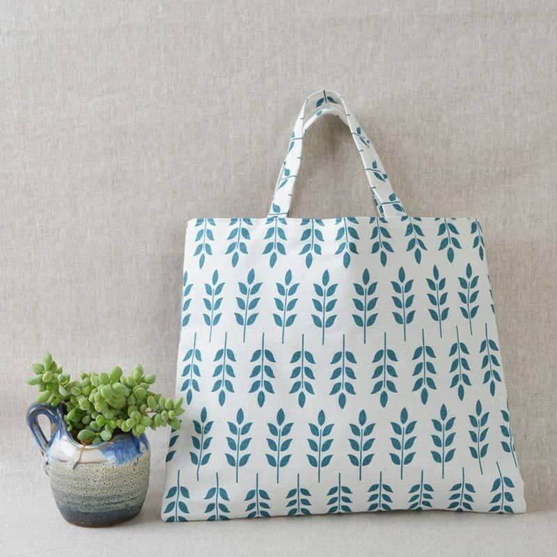 [HCM]Vải bố/vải canvas họa tiết lá đối xứng