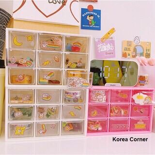 Tủ kệ 9 ngăn mini phong cách Hàn Quốc