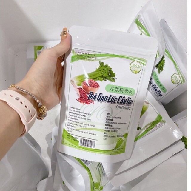 Trà cần tây gạo lứt sấy lạnh gói 200g